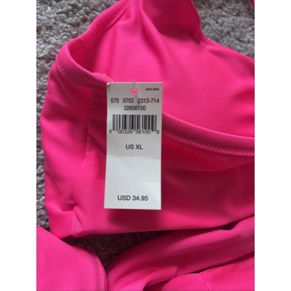 Aerie Women's Hot Pink Wrapped Bikini Top Size XL